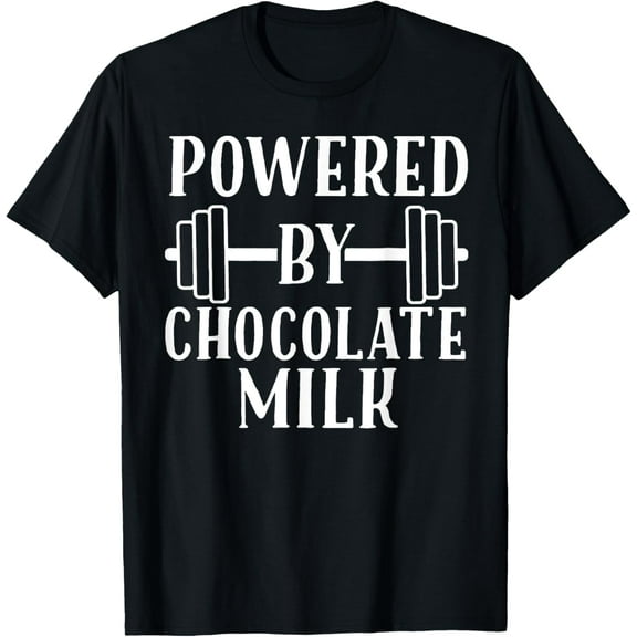 Powered By Chocolate Milk T-Shirt100% cotton short-sleeved shirt for both men and women