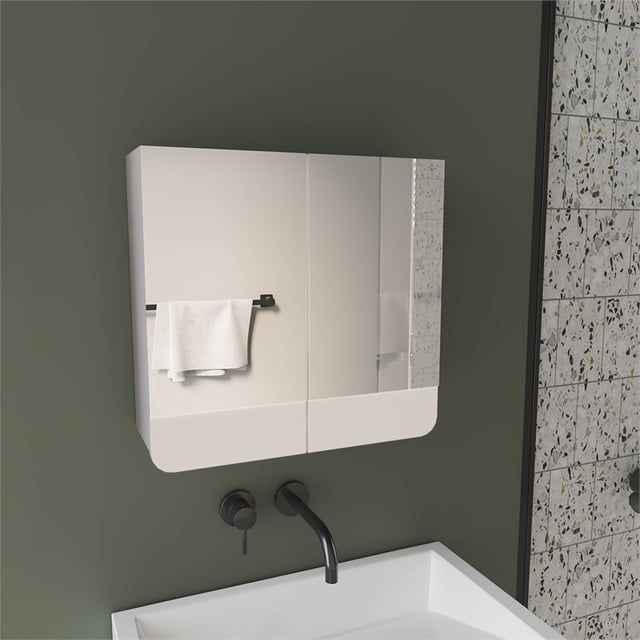 Luv Mirror Medicine Cabinet Engineered Wood White