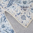 thumbnail image 5 of ADecor Washable Rug 5x7, Vintage Distressed Floral Area Rug for Living Room, Large Soft Non-Slip Low Pile Stain Resistant Indoor Carpet for Bedroom, Dining Room, Hallway, Office, Entryway - Blue, 5 of 7