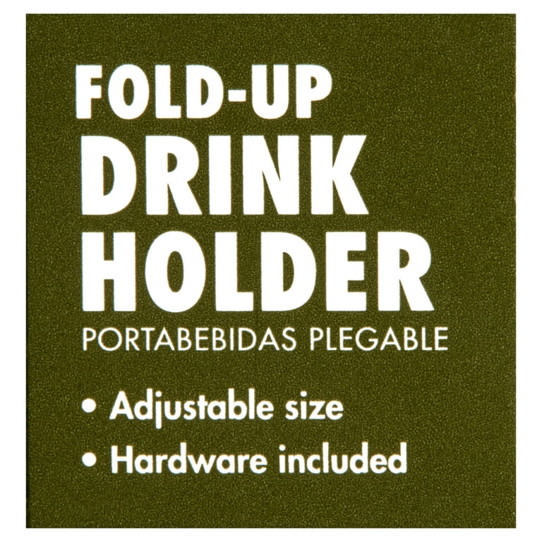 2 Pack Adjustable Folding Drink Holder with Screws and Tapes + 2