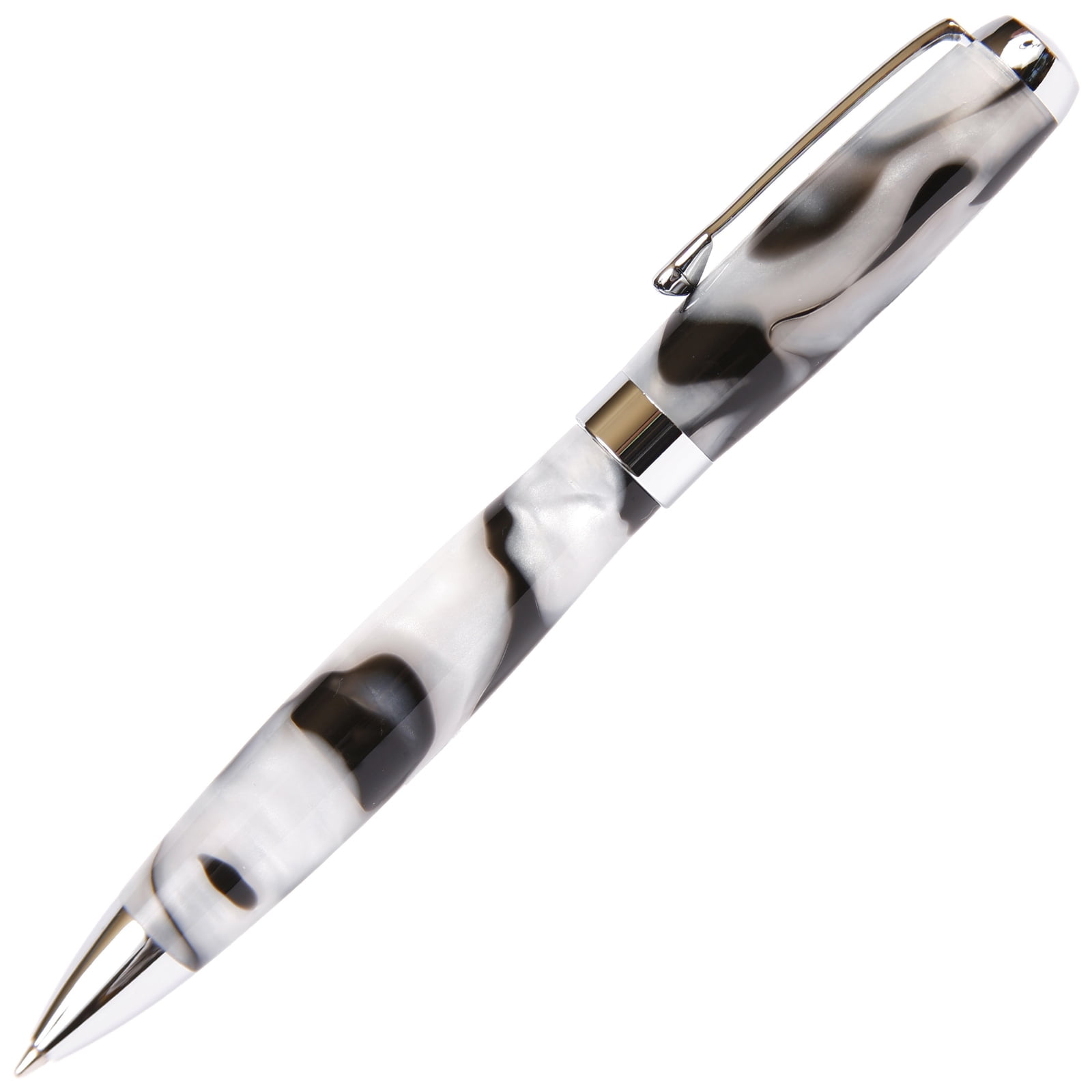 Black & Pearl Marbleized Gloss Body, Tuscany Ballpoint Pen (Black Ink, Medium Tip 0.7mm)