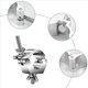 thumbnail image 4 of Paquete de 12 Abrazaderas para Luces de Escenario Abrazaderas de Luz de ArmazóN de AleacióN de Aluminio, para Tubo / TuberíA OD 28 Mm-36 mm para Luces de Punto Par Lights, 4 of 5