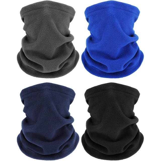 4 piezas de calentadores de cuello de lana de invierno, polainas a prueba de viento, cubierta para la cara y las orejas