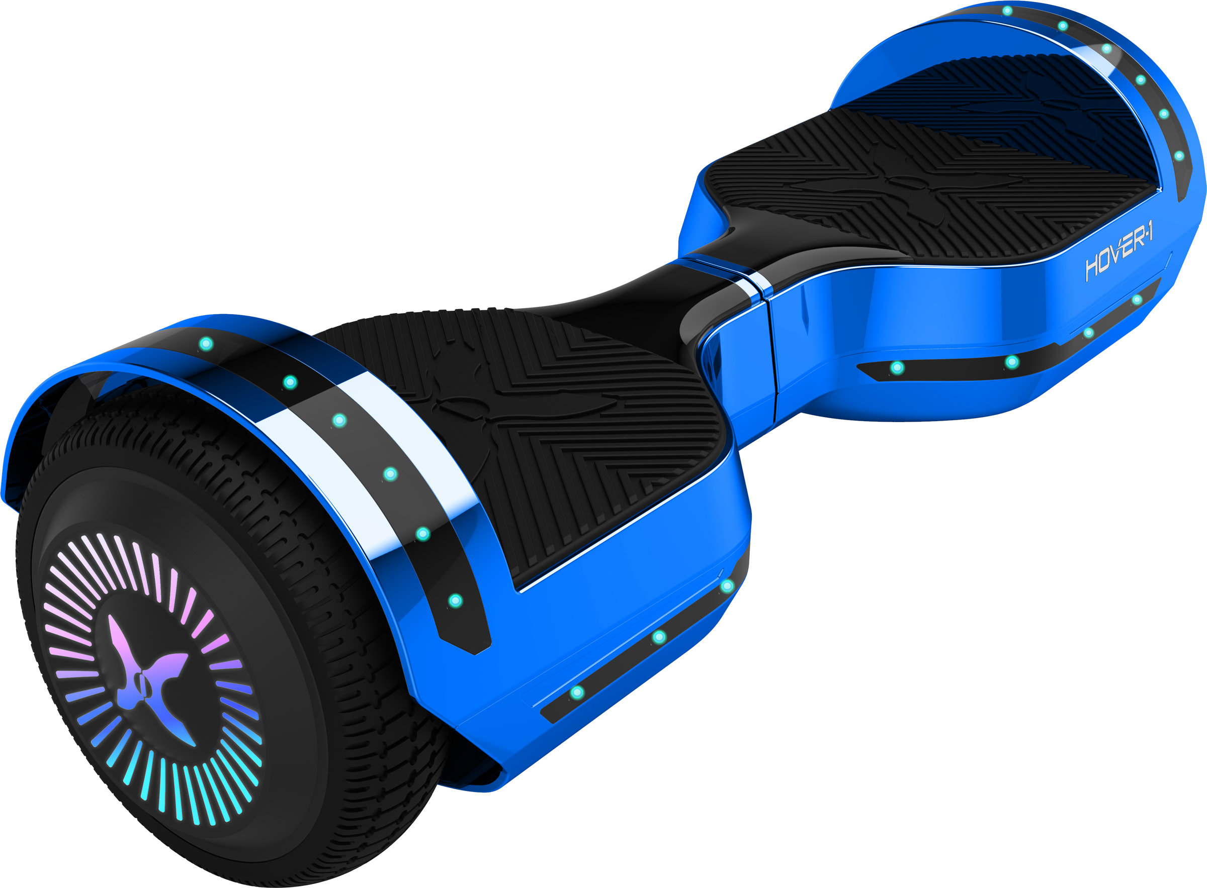 Hover-1 Chrome Hoverboard, LED Lights, Bluetooth Speaker, 6.5 In. Tires, 220 Lbs. Max weight, 7 mph - image 3 of 8