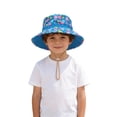 thumbnail image 2 of Boys & Girls Cotton Tie Bow Bucket Hats with Wide Brim Printed Sun Protection Hat Summer Beach Hat for 1-8 Years, 2 of 8