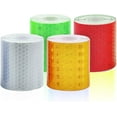 thumbnail image 3 of 5pcs Reflective Tape Reflective Safety Warning Sticker Film White Red, Fluorescent Tape Safety Sticker for Night Visibility 5cm x 3m, 3 of 5