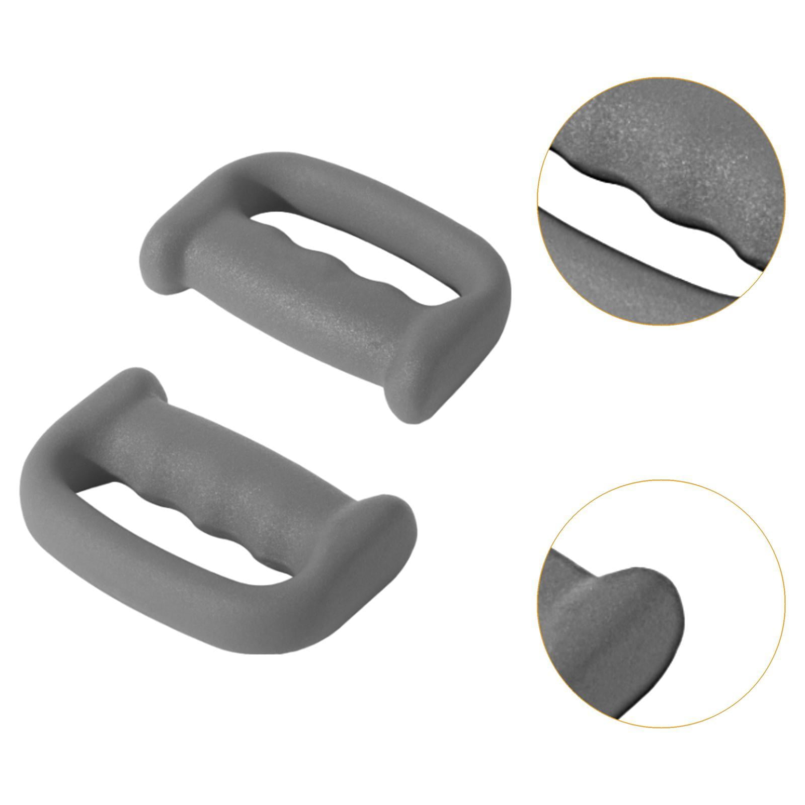 Baoblaze 2 Pieces Boxing Dumbbells D Shape Grip Hand Weight for Aerobics Exercises Walkin Grey