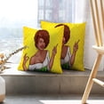 thumbnail image 6 of LALILO Throw Pillow Covers Pop Art Black Woman Art Pop Woman Afro Black Cushion Cover 18" x 18", 2 Pack, 6 of 6