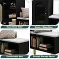 thumbnail image 6 of HLR Modern L-Storage Entryway Bench, Changing Shoe Benches for Entryway Living Room, Green, 6 of 10