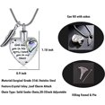 thumbnail image 5 of Heart Urn Necklace for Ashes Stainless Steel Cremation Jewelry for Ashes Keepsake Necklaces Angel Wings Mini Keepsake Necklace, 5 of 6