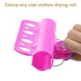 thumbnail image 3 of 2Pcs Clothes Pins with Holes, Plastic Windproof Clips Drying Rod Buckle, Pink, 3 of 5