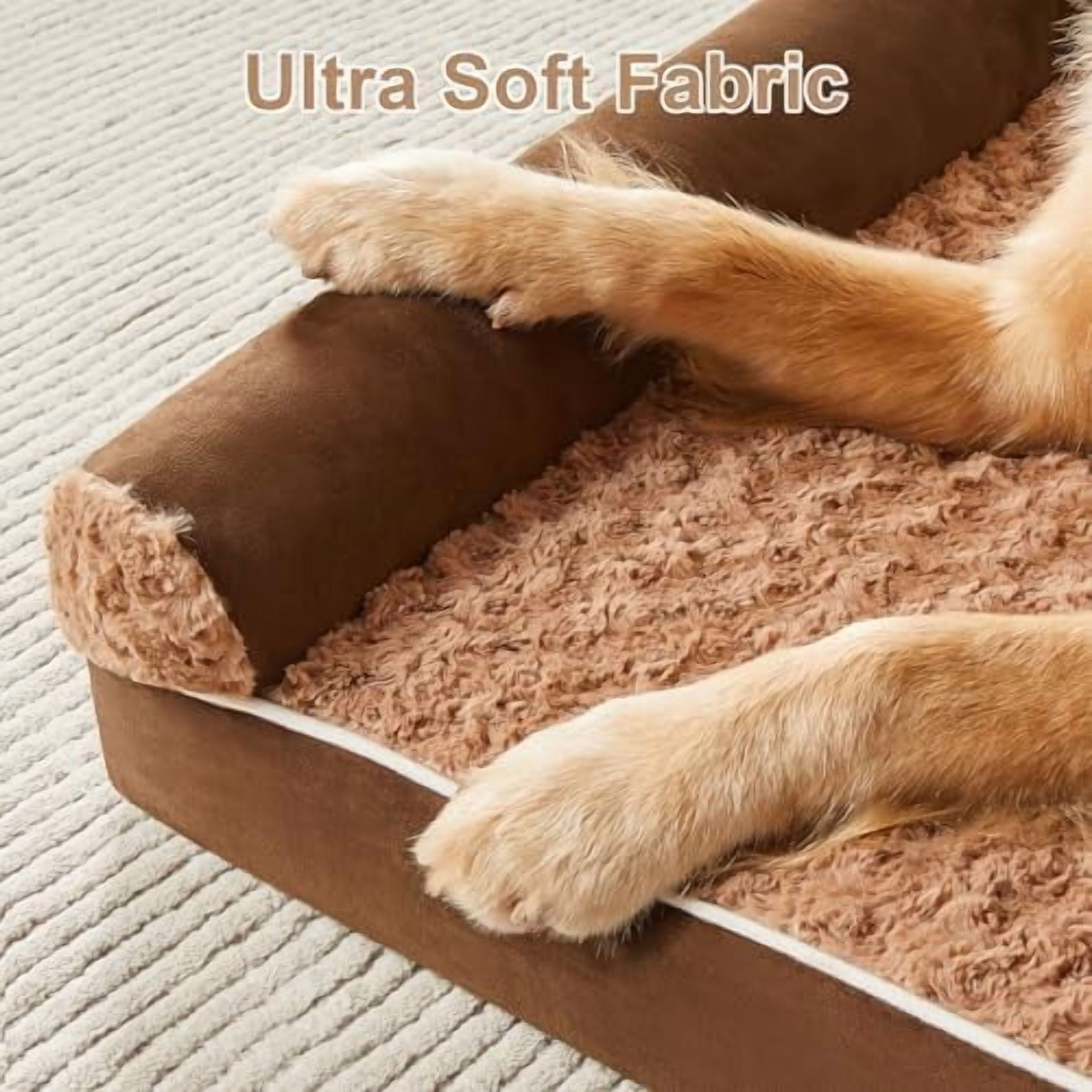 Dog Beds for Large Dogs, Orthopedic Dog Bed for Medium Large Dogs,Big Waterproof Couch Pet Bed with Removable Washable Cover Brown,54"L x 36"W x 7"Th