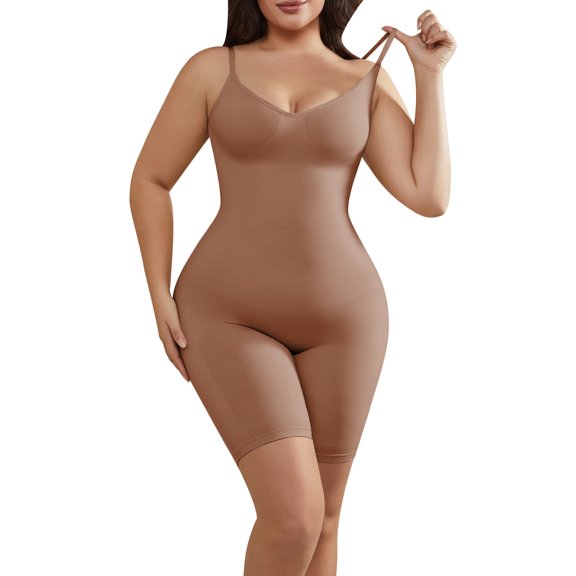 Athlemo Plus Size Women's Tummy Control Shapers Full Body Shapewear Bodysuits Seamless Thigh Slimmer