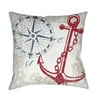 IDG Anchors Away White Indoor Pillow