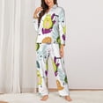 thumbnail image 2 of Naloa Orange Green Avocado Pajamas for Women Set, Womens Pajama Sets, Lounge Sets for Women, 2pjs for Women-Small, 2 of 7