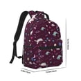thumbnail image 2 of Yiaed Space Dinosaur Print School Backpack College Backpack Daypacks for Students High School Spacious and Durable Daypack for Work and Travel-One Size, 2 of 6