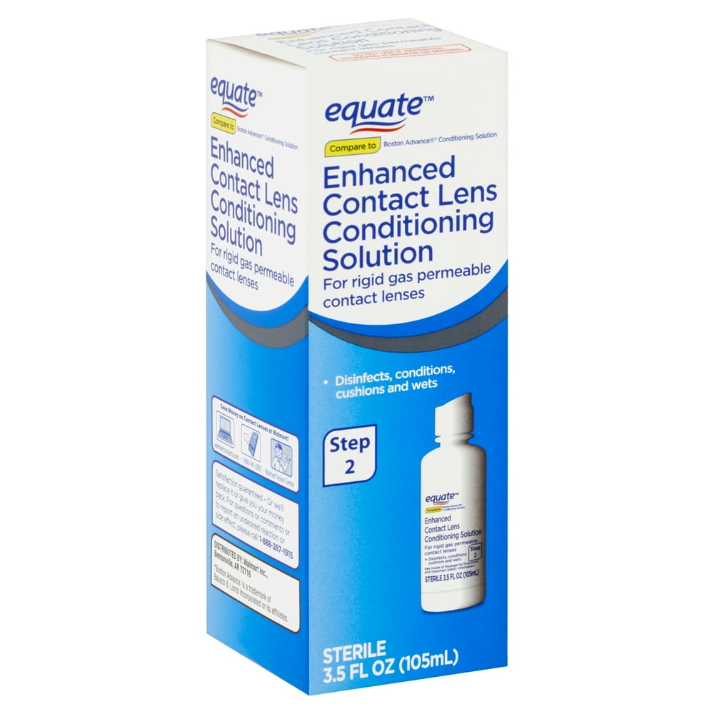 Equate Enhanced Hard Contact Lens Step 2 Conditioning Solution, 3.5 Fl. Oz.