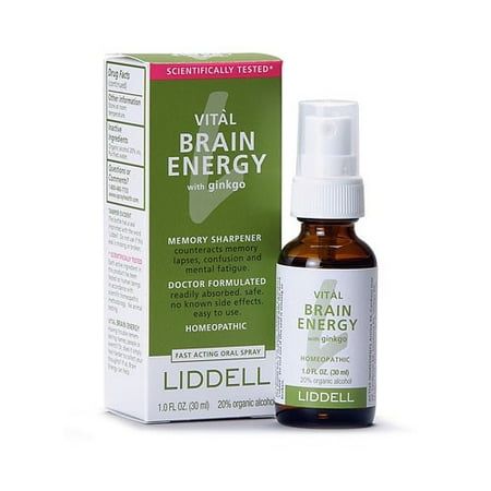 Liddell Homeopathic Brain Energy Spray with Ginkgo 1 fl