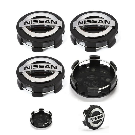 jdmotive 54mm Wheel Hubcap Black Chrome fits Altima Maxima Murano, 4 Pieces