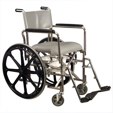 Everest & Jennings Rehab Shower Commode Wheelchair 14.5" Low Back  Height
