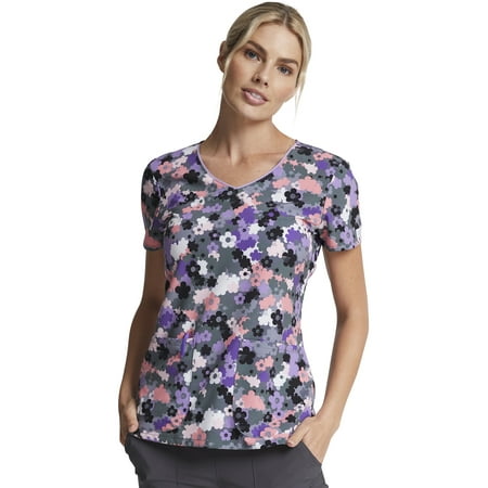 

Dickies EDS Scrubs Top For Women V-Neck Print DK852 XS Camo Buds