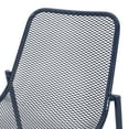 thumbnail image 3 of Sajan Outdoor Modern Dining Chair, Set of 2, Matte Navy Blue, 3 of 9