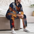 thumbnail image 7 of Wukai Cosmic Dog Starry Night Men's Long Sleeve Pajama Set,Long Sleeve Mens Sleepwear with Pockets & Front Fly-X-Large, 7 of 7