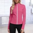 thumbnail image 2 of Plebaso Women's Athletic Jacket Zip up Long Sleeve Workout Tops Womens Lightweight Running Yoga Shirts, 2 of 7