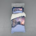 thumbnail image 1 of Ambesonne Winter Bedding Set 3 Pcs, Idyllic Serene Panorama, Twin, Multicolor, 1 of 3