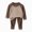 A60-Coffee, variant on Boys and Girls Pajama Set Long Sleeve Sleepwear Set for Children Fall Winter 6 12 24 Months 1T 2T 3T 4T 5T 6T Children Coffee,3-6 Months