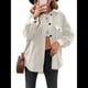 thumbnail image 2 of Chaqueta de Mujer de Gran Tamaño con Botones y Larga con Aberturas. Crema M, 2 of 5