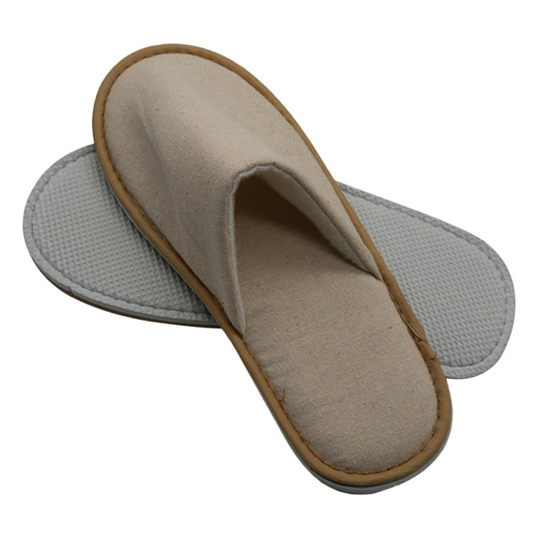 KYAIGUO 6PCS Closed Toe Disposable Slippers Non-slip Thickened