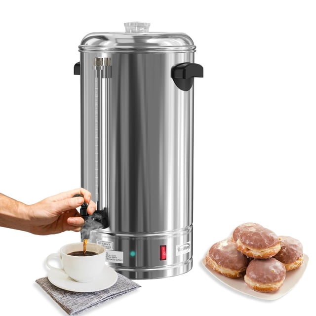 Percolateur à Café Commercial Électrique de 100 Tasses en Acier Inoxydable