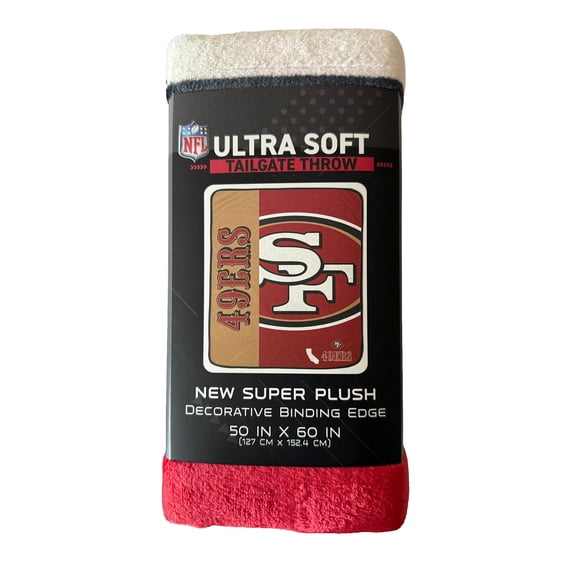 NFL San Francisco 49ers 50x60 Inch Ultra Soft Tailgate Throw