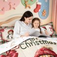 thumbnail image 5 of Manfei Christmas Happy Holiday 7-Piece Twin Bedding,Kawaii Snowman Bedding Comforter Set,Xmas Reversible, 5 of 7
