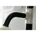 thumbnail image 4 of Kingston Brass KSD2828RX Belknap One-Handle Single-Hole Bathroom Faucet with Deck Plate and Push Pop-Up Drain, Matte Black/Brushed Nickel, 4 of 7