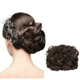 thumbnail image 1 of Mega Large Thick Curly Chignon Messy Bun Updo Clip In Hair Extensions As Real, Pullover Toupee, 1 of 3