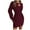 Claret, variant on Lovskoo 2024 Sweater Dress for Women Fall and Winter Hollow Waist Bodycon Knitted Sweater Dress Claret
