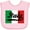 AD-Pink, variant on Inktastic Italy Flag Boys or Girls Baby Bib