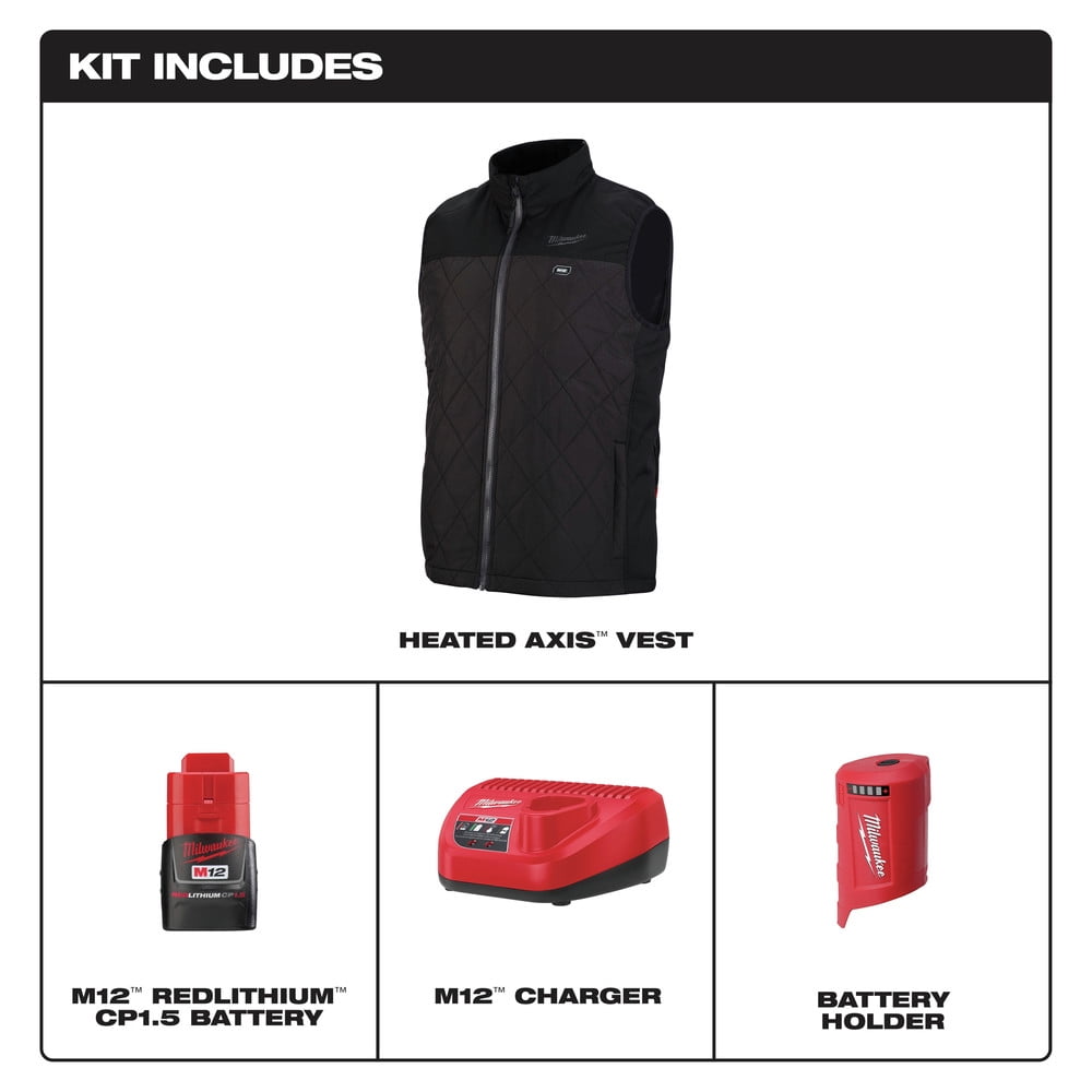 milwaukee heated vest with battery