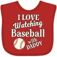 thumbnail image 3 of Inktastic Daddy Baseball Grandson Boys or Girls Baby Bib, 3 of 4