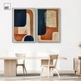 thumbnail image 2 of Blue Cream Set Canvas Set of 2 Boho Abstract by Art Remedy, Black Frame, 36 x 54, 2 of 6