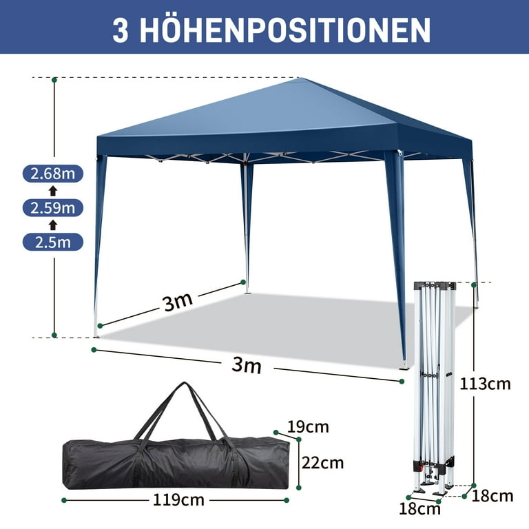 popopoページ Amazon.com : 10x10 Pop Up Canopy Tent with 4 Sidewalls and