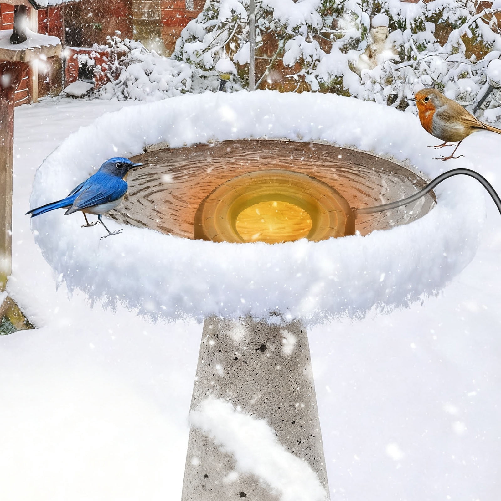 Submersible Water Heater and Deicer for Livestock Tank, Automatic Thermostat Controlled Stock Tank Heater, Ice Melter for Winter Animal Drinking Water