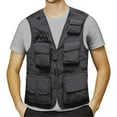 thumbnail image 2 of Aayomet Men's Vest Outerwear Emergency Field Fishing Multi Pocket Vest (Gray, XXL), 2 of 3