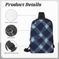 thumbnail image 5 of Chest Bag Dual Pocket 11.8×7.7×2.4in Waterproof Double-Pocket Large Capacity With No Inner Pouch Pockets And Double Drawstrings Argyle Plaid Deepskyblue_4, 5 of 8