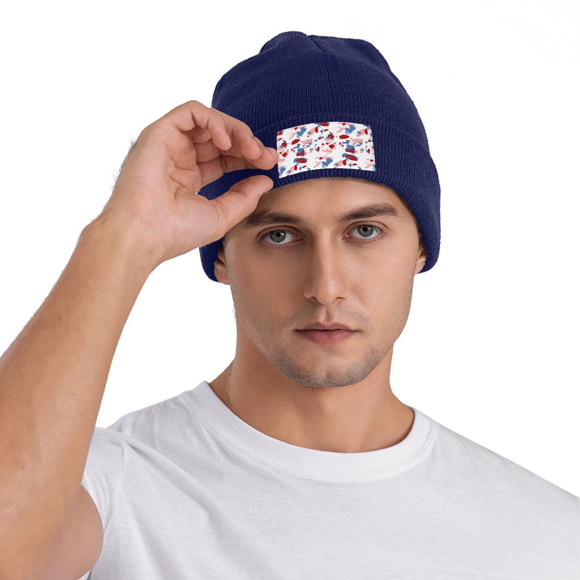 ZICANCN Colorful Terrazzo Stone Texture Knit Beanie Hat, Winter
