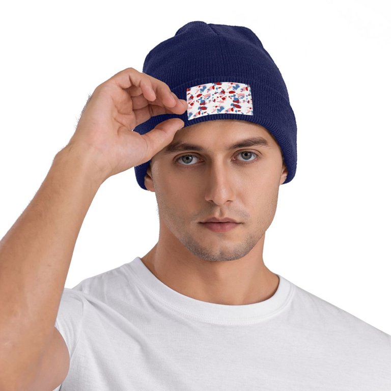 ZICANCN Colorful Terrazzo Stone Texture Knit Beanie Hat, Winter