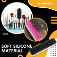 thumbnail image 3 of Injueey Soporte de silicona para cosméticos, soporte de almacenamiento para brochas de maquillaje reciclado, soporte para exhibición de bolígrafos Artesanía Negro Injueey HA012193-03, 3 of 6