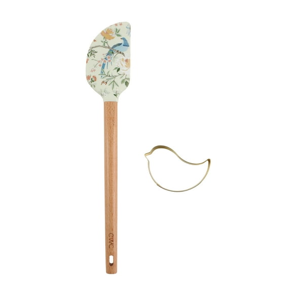 COOK WITH COLOR LARGE 2 PIECE EASTER SPATULA &DAISY STAINLESS STEEL COOKIE CUTTER